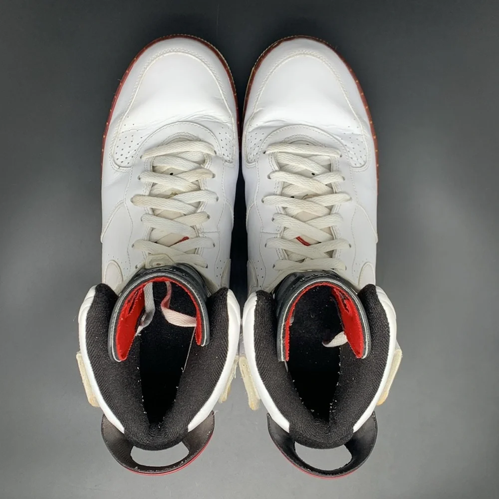 Jordan‎ Fusion 6 Varsity White Mid Shoes 343064-102 Men's Sz 10.5